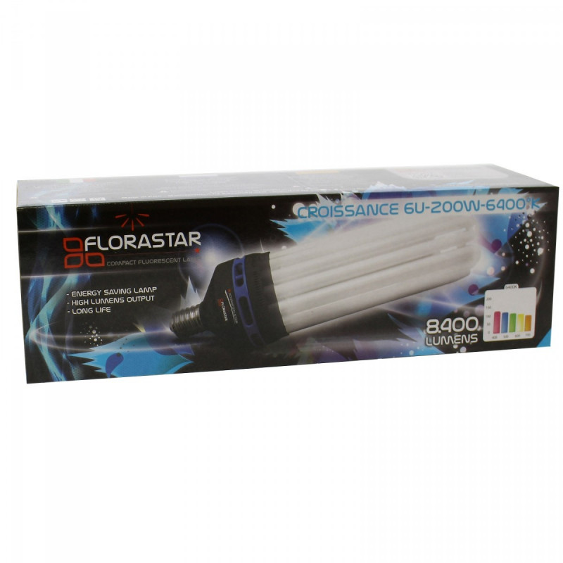 Lampe CFL 200W Croissance Florastar - 6400K° Lampe CFL 200W Croissance Florastar - 6400K°