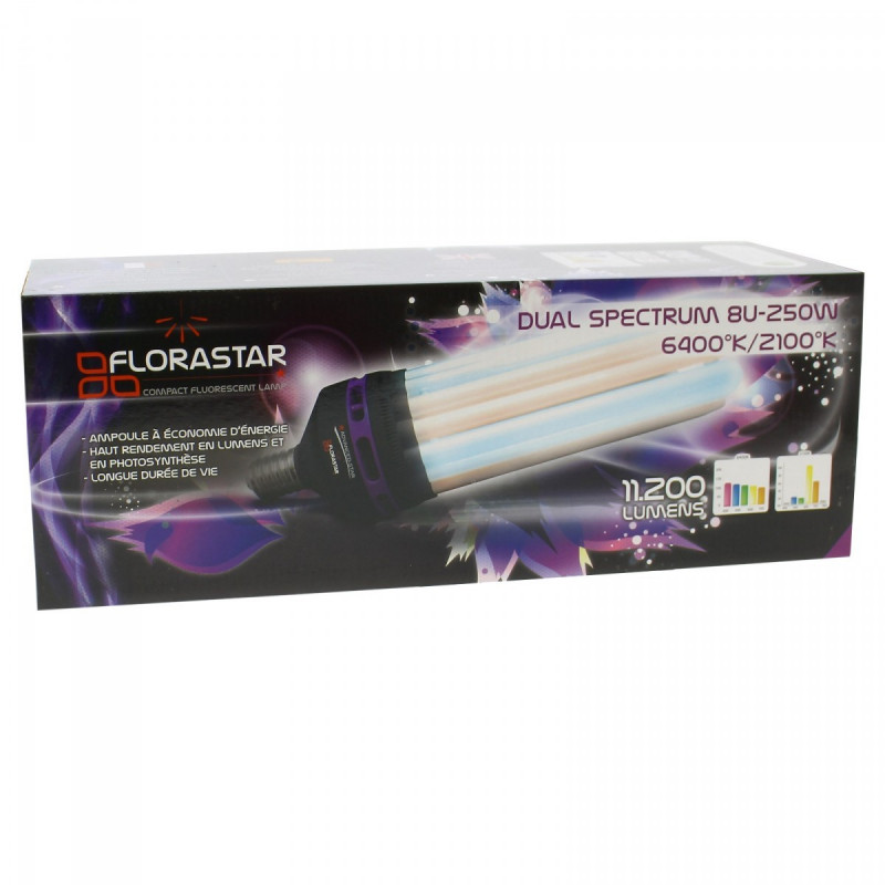 Lampe CFL 250W DUAL Florastar - 6400K + 2100K Lampe CFL 250W DUAL Florastar - 6400K + 2100K