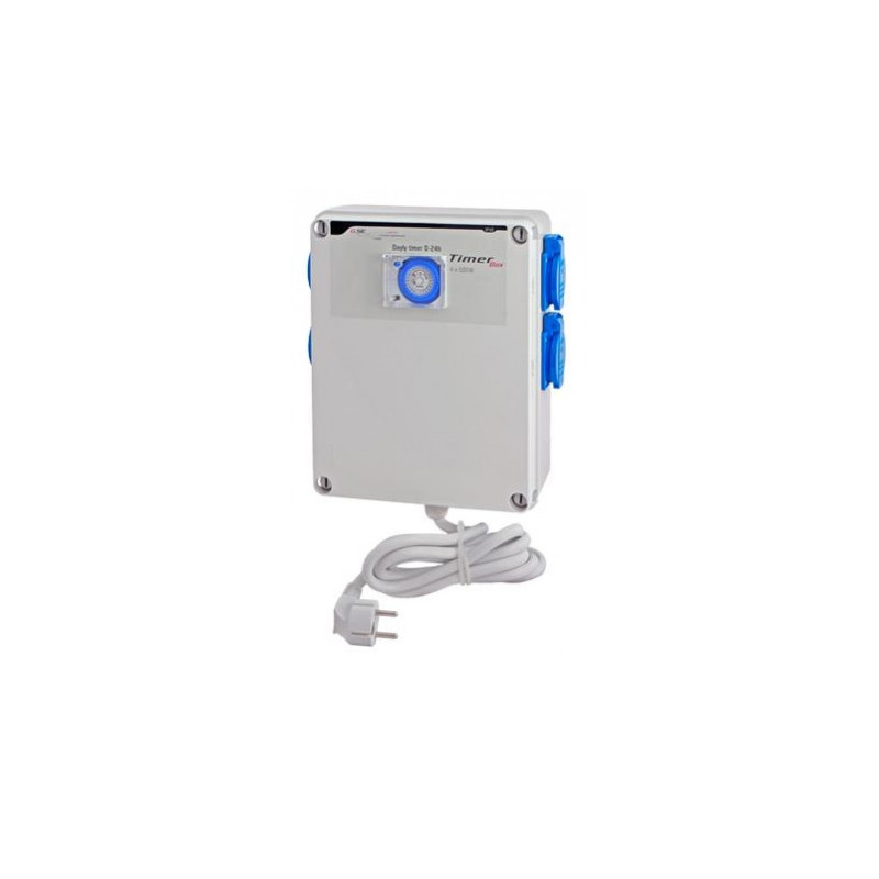 Timer Box 4 X 600W + chauffage - IP20 Timer Grasslin - GSE Timer Box 4 X 600W + chauffage - IP20 Timer Grasslin - GSE