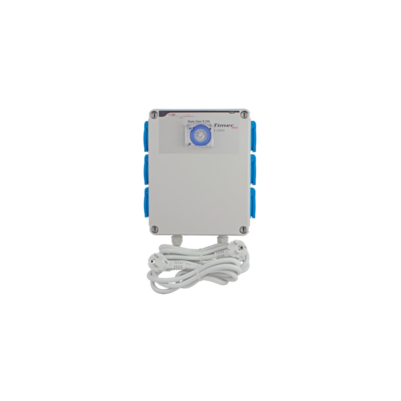 Timer Box 6 X 600W - IP20 Timer Grasslin - GSE Timer Box 6 X 600W - IP20 Timer Grasslin - GSE