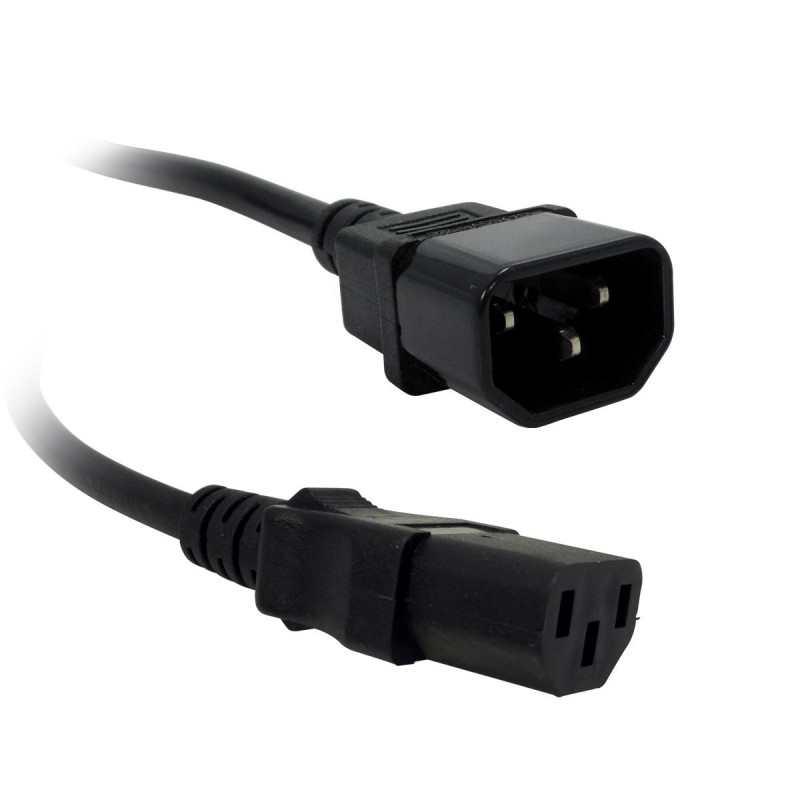 Rallonge IEC Male C14 + Femelle C13 - 3*1.5mm - 2 mètres - noire Rallonge IEC Male C14 + Femelle C13 - 3*1.5mm - 2 mètres - noire