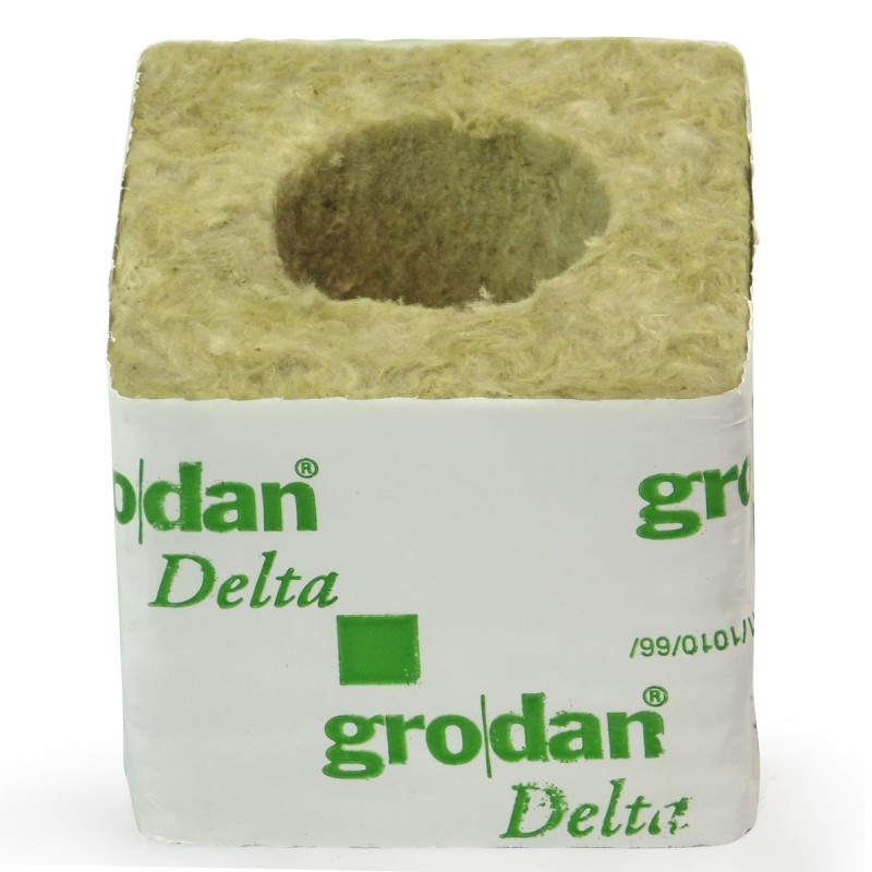 Cube de laine de roche Grodan DELTA 75mm - 40/35 Cube de laine de roche Grodan DELTA 75mm - 40/35