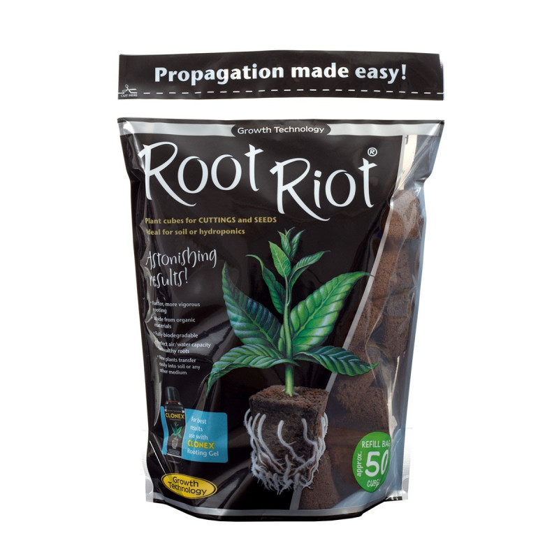 Root Riot - 50 Bouchons de Germination - Growth Technology Root Riot - 50 Bouchons de Germination - Growth Technology