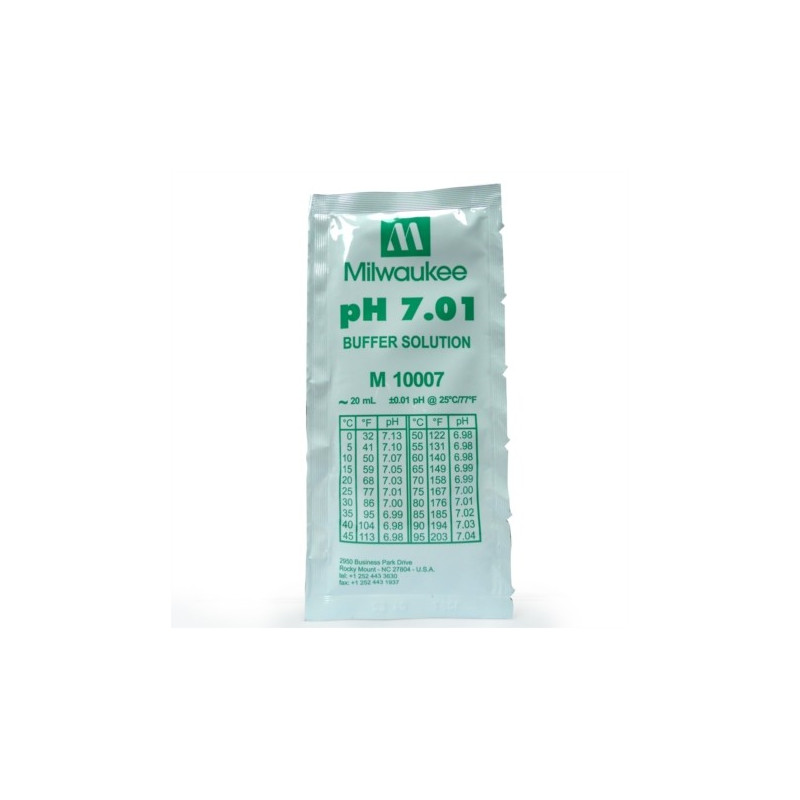 Solution d'étalonnage pH 7.01 milwaukee sachet 20 ml Solution d'étalonnage pH 7.01 milwaukee sachet 20 ml